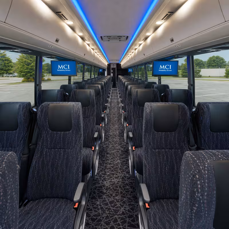 40-56 Passenger Charter Bus Interior