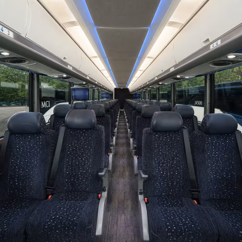40-56 Passenger Charter Bus Interior