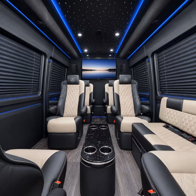 Sprinter Van Rental with Driver Interior